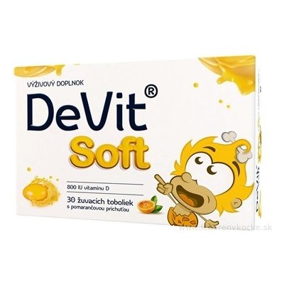 DeVit Soft 30 žuvacích toboliek pomaranč