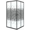 KERRA - Sprchovací kút Čierny Pixel SQ 80 (bez vaničky) 5907548118301