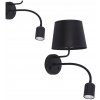 Moderné dvojbodové nástenné svietidlo MAJA BLACK s vypínačom TK Lighting