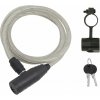 FORCE zámok ECO špirálový s držiakom 120cm / 8mm, číry