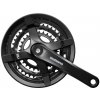 Shimano kľuky súprava TY 501 48/38/28 zubov 170 mm čierna FC-TY501 4hran 6/7/8-st s ochranným krytom prevodníka