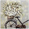 Gario Obraz na plátne Kytica kvetov a bicykel Rozmery: 30 x 30 cm