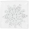 Ozdoba MagicHome Vianoce, 6 ks, snehová vločka, biela, na vianočný stromček, 12 cm