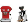 Ascaso Dream PID, Love Red + Eureka Mignon Zero 65 Speedy, CR chrome