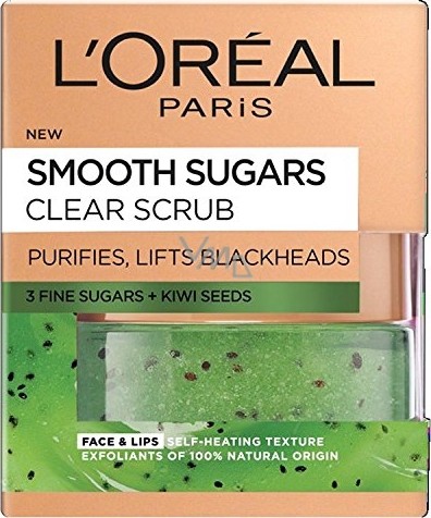 L'Oréal Smooth Sugars Clear Scrub jemný čisticí cukrový peeling 50 ml od  10,94 € - Heureka.sk