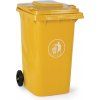Plastová popolnica na triedený odpad 240 litrov, žltá