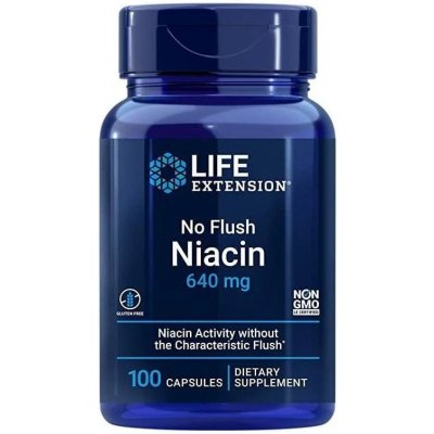 Life Extension No Flush Niacin 640 mg 100 kapsúl