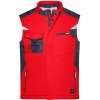 James & Nicholson Pánska softshellová vesta JN825 Red
