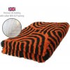 DRYBED Premium Vet Bed Kruhy oranžový + čierny 100 x 75 cm