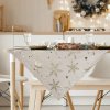 Takoy Vianočný zamatový obrus 85x85 cm svetlošedý s potlačou vločiek-HF-472981 | 85 x 85 cm