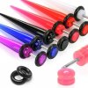 Šperky eshop - Fake expander z UV akrylu U07.19 - Farba piercing: Červená
