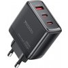 Yesido - Wall Charger (YC144) - 2x Type-C, 1x USB-A, 65W, GaN Technology, Fast Charging - Black