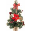 Stromček MagicHome Vianoce, ozdobený, červený, 40 cm