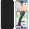 Samsung Galaxy S20 (SM-G980F) LCD displej + dotyková plocha + rám bez kamery modrá - originál GH82-22123D, GH82-22131D
