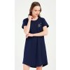 Dámska nočná košeľa s krátkym rukávom Motýlik tmavo modrá