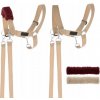Skippi kantár pre Hobby Horse - náčelník, 2 vymeniteľné kožušiny - béžová