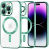 Techsuit Luxury Crystal MagSafe puzdro pre iPhone 14 Pro Max – svetlozelené (Light Green)