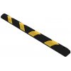 Čierno-žltý plastový (PPC) reflexný parkovacie doraz FLOMA PS86 - dĺžka 190 cm, šírka 15 cm, výška 10 cm