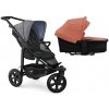 TFK Mono3 2v1 Premium Grey Combi carrycot + Seat unit Nafukovacie kolesá Hlboká vanička Salmon
