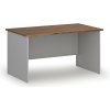 Kancelársky písací stôl PRIMO GRAY, 140x80 cm, sivá/orech