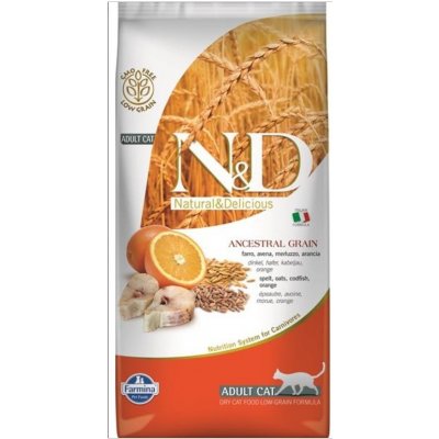 Farmina N&D cat OCEAN Adult Codfish spelt oats and orange 5 kg