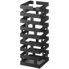 YAMAZAKI Stojan na dáždniky Brick 2363, štvorcový, kov, čierny
