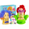 LEAN TOYS Plastelínová hlava - kaderníctvo