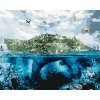 ZUTY Maľovanie podľa čísel - OBROVSKÁ KORYTNAČKA V OCEÁNE Rámovanie: vypnuté plátno na rám, Rozmer: 40x50 cm