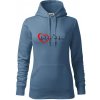 Nemecký ovčiak ekg - Mikina dámská Cape s kapucí - XS ( Denim )