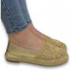 Dámske zlaté espadrilky LINDA