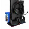CANYON multifunkční chladící stojan pro PS5, nabíjení 2 PS5 ovladačů, černý CND-CSPS5B