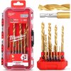 MILWAUKEE Sada vrtákov do kovu RED HEX SHOCKWAVE HSS-G TiN O 10 ks
