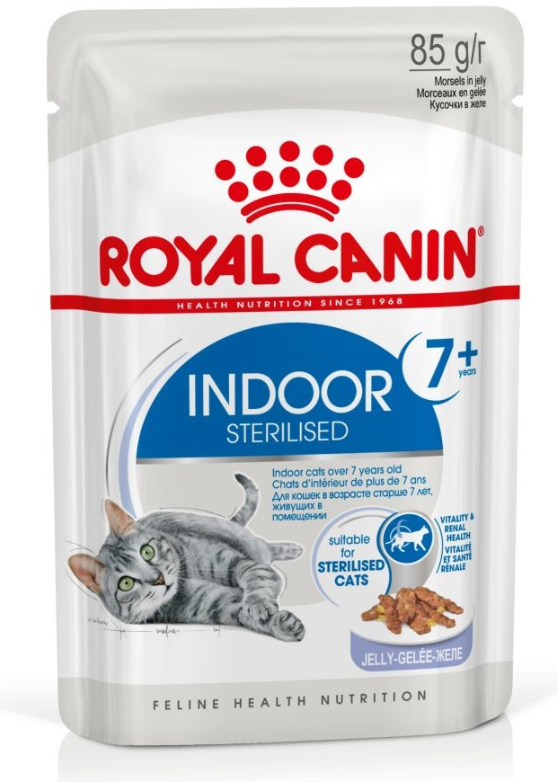 Royal Canin Indoor Sterilised 7+ v želé 12 x 85 g