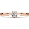 Minerva | Zásnubný prsteň so stredovým diamantom 0.180 ct, ružové zlato 61