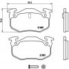 BREMBO Sada brzdových platničiek kotúčovej brzdy P68018