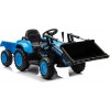 LeanCars Elektrický traktor s lyžicou BW-X002A- modrý 2x45W BATÉRIA 12V4,5Ah 2023