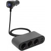 Rozdvojka autozapalovača 3x +2xUSB 3,4A 12-24V/5V + voltmeter SAL SAU80W (SA023)