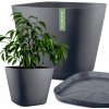 Deroma Kvetináč plast sivý 28 x 28 x 23,5 cm