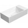 GSI - KUBE X keramické umývadlo 50x25cm, bez otvoru, pravé/ľavé, biela ExtraGlaze 9486011