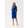 Stylove koktejlové šaty klasického strihu midi veľkosti XL