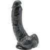 Get real - dildo 20,5 cm with balls black