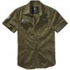 Košeľa s krátkym rukávom Brandit Luis Vintageshirt - olivová, S