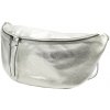Luka 24-027 DOLLARO MET strieborná dámska kožená taška na opasok 30 x 26 x 17 cm
