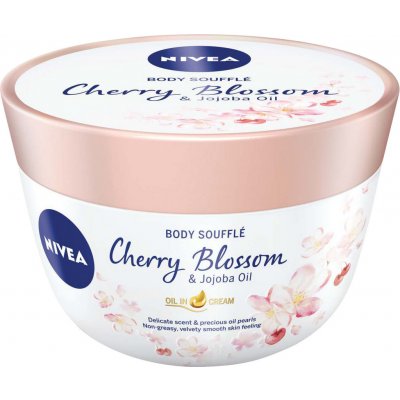 Nivea telové suflé s olejom Cherry Blossom & Jojobový olej 200 ml