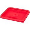Veko pre nádobu CamSquare spoločnosti CAMBRO, Cambro, pre nádoby s objemom 5,7 litra a 7,6 litra, červené, Červená, 227x227x(H)16mm