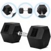 Pevné potiahnuté/gumované činky Trexo 1 x 22,5 kg