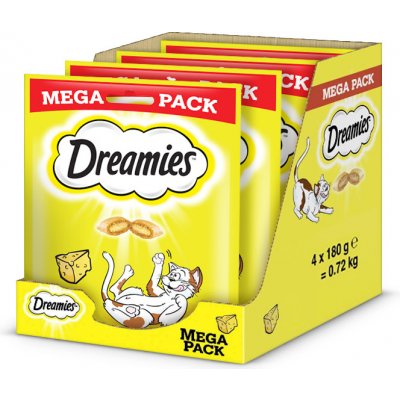DREAMIES Mega Pack 4x180g pamlsky pre mačky s lahodným syrom
