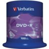 VERBATIM DVD+R(100-balenie)Vreteno/General Retail/16x/4.7GB 43551