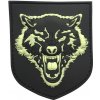 WARAGOD nášivka 3D Wolf PVC Patch Glow