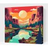 Vymalujsisam.sk Maľovanie podľa čísiel - V údolí Veľkosť: 50x50cm, Rám: Na kartónovej doske